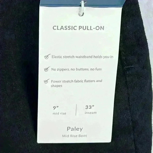 Jag Women’s Jeans Size 12/31 Black Mid Rise Boot Cut Pull-On NWT - Picture 5 of 10